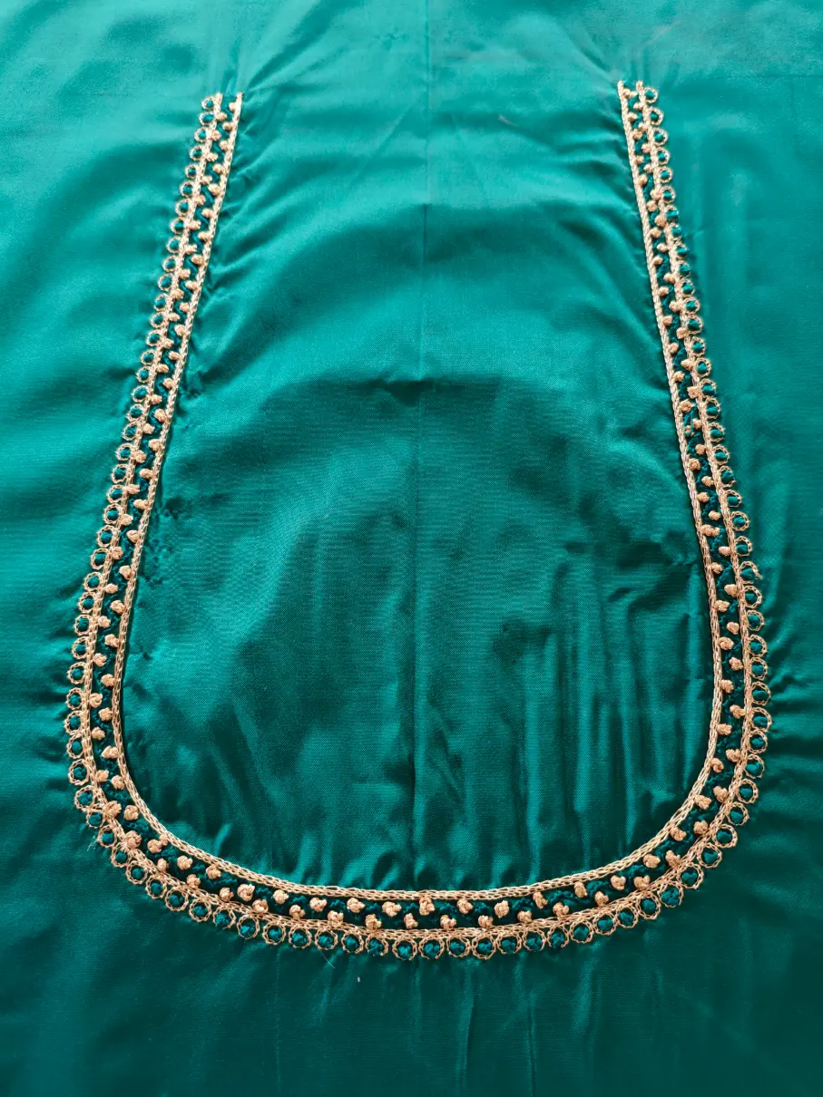 Knot work hand embroidery design - Hand Embroidery Blouse