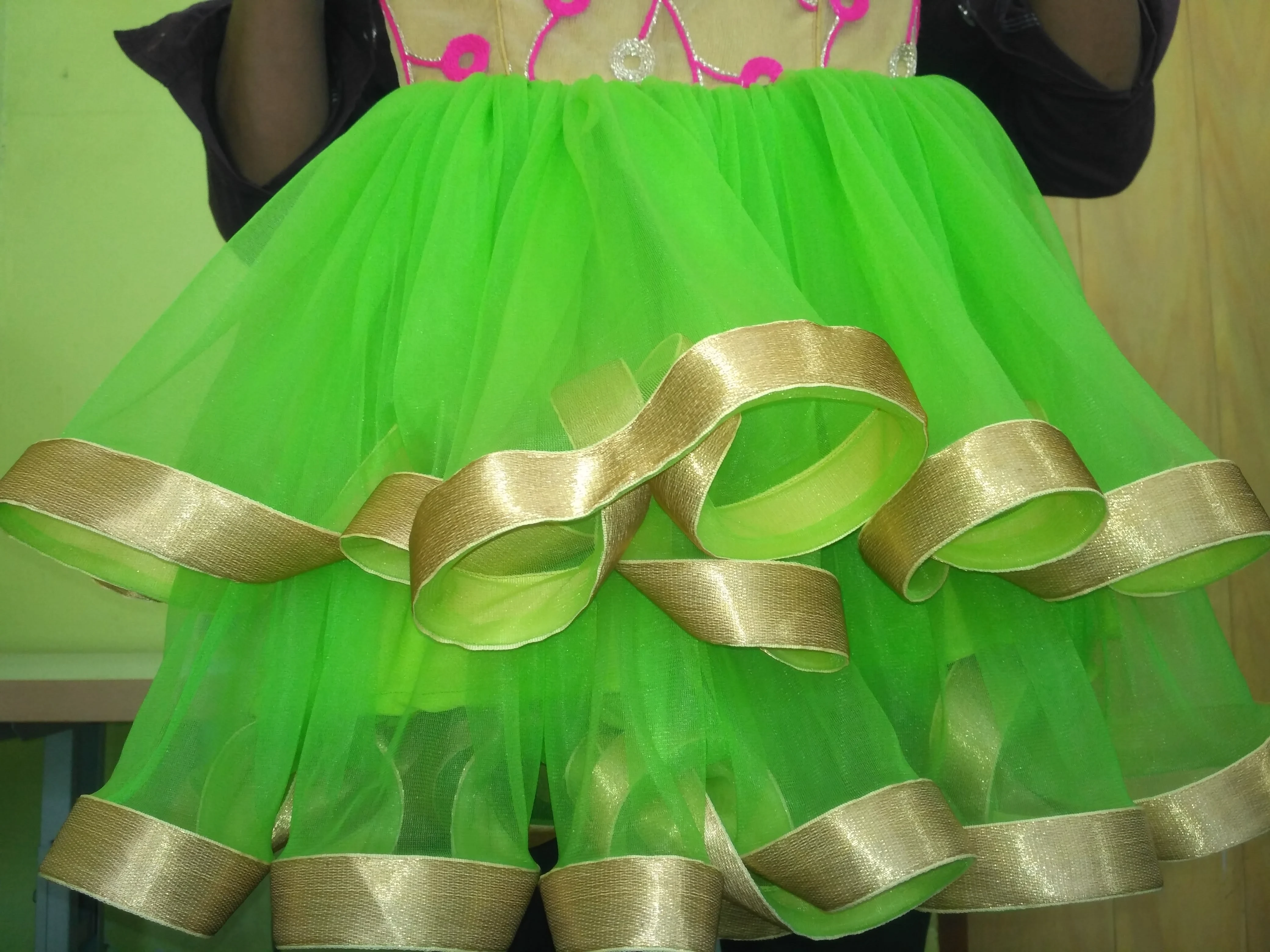 Net double layer flair kids frock - Tailoring Kids Wear • Frock • Gown