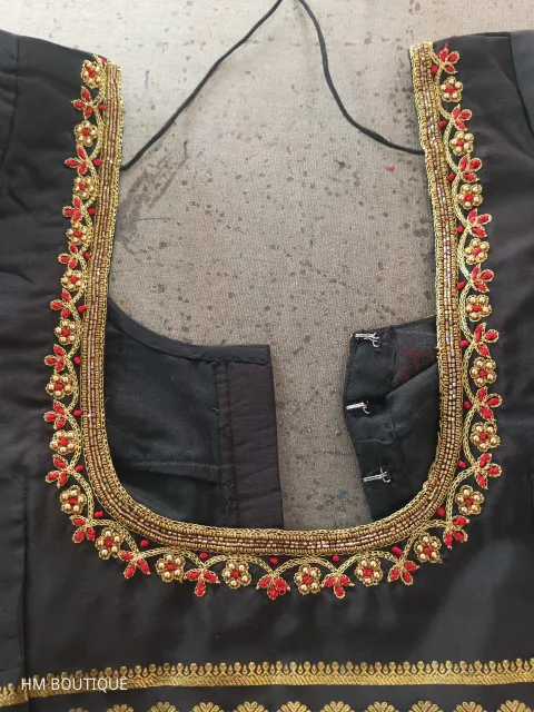 U neck knot aari bid work design blouse - Tailoring Blouse