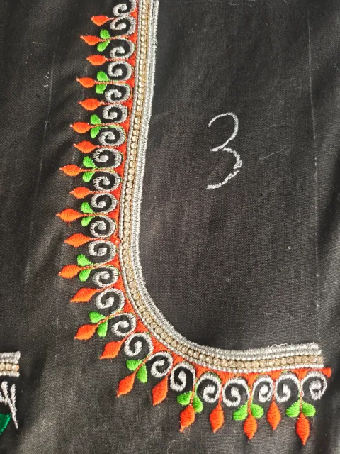 Leaf flower design machine embroidery - Machine Embroidery Blouse