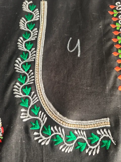 Leaf flower design machine embroidery - Machine Embroidery Blouse
